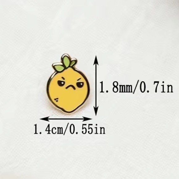 3/$15 Bitter Lemon Funny Enamel Pin Brooch - Picture 4 of 6